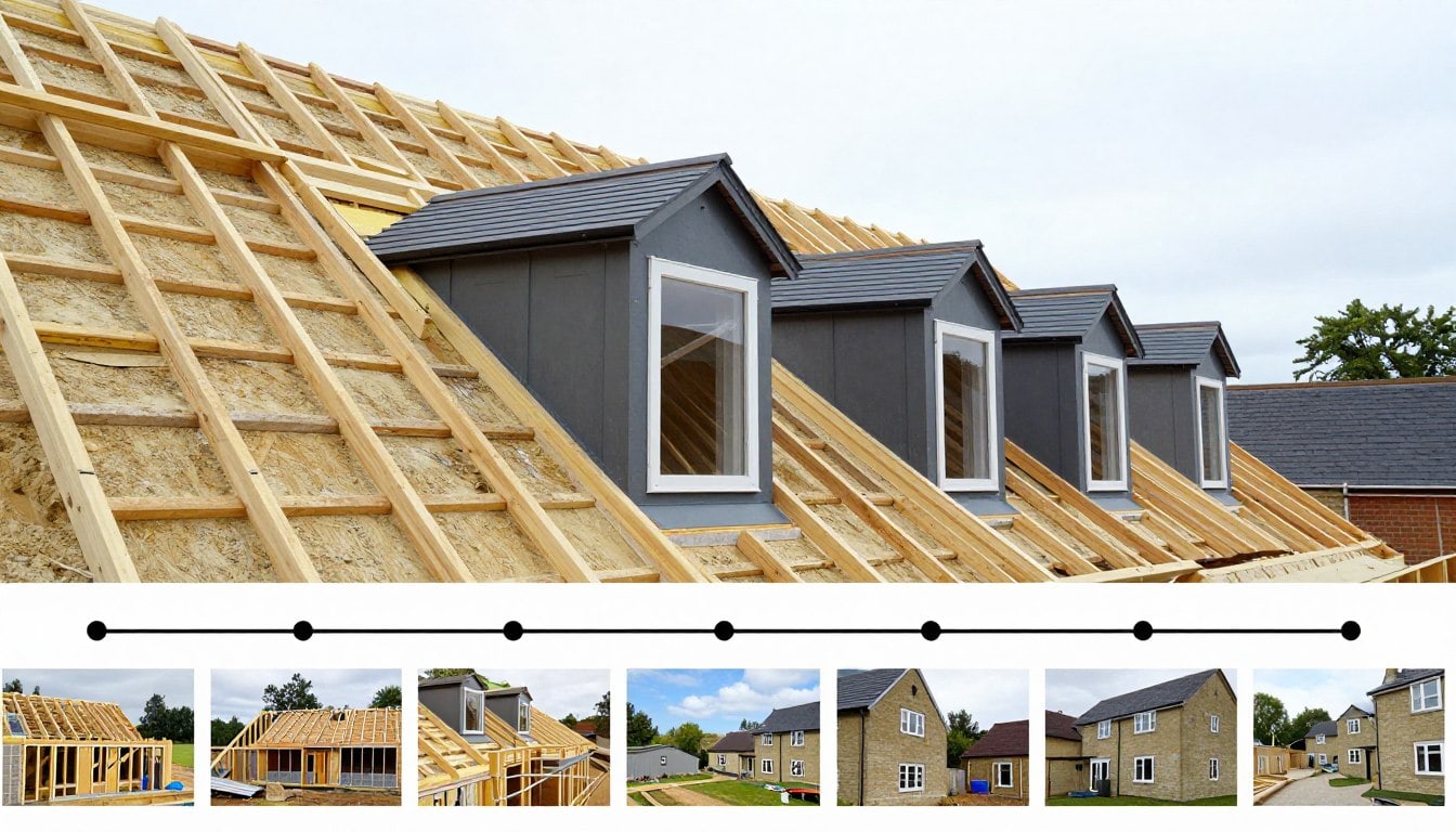 Illustrative image of a dormer loft conversion under construction