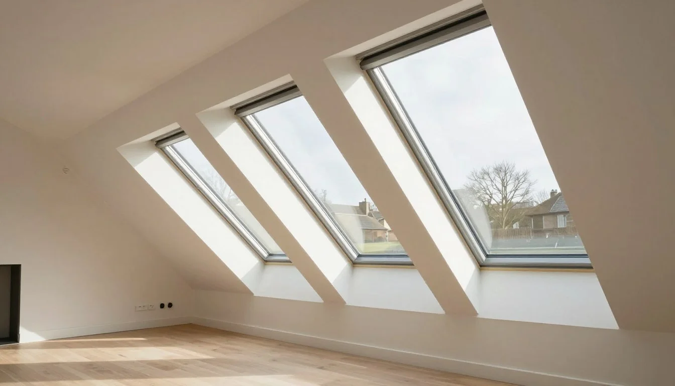 Completed Velux loft conversion interior in Oxford showing quality finishes